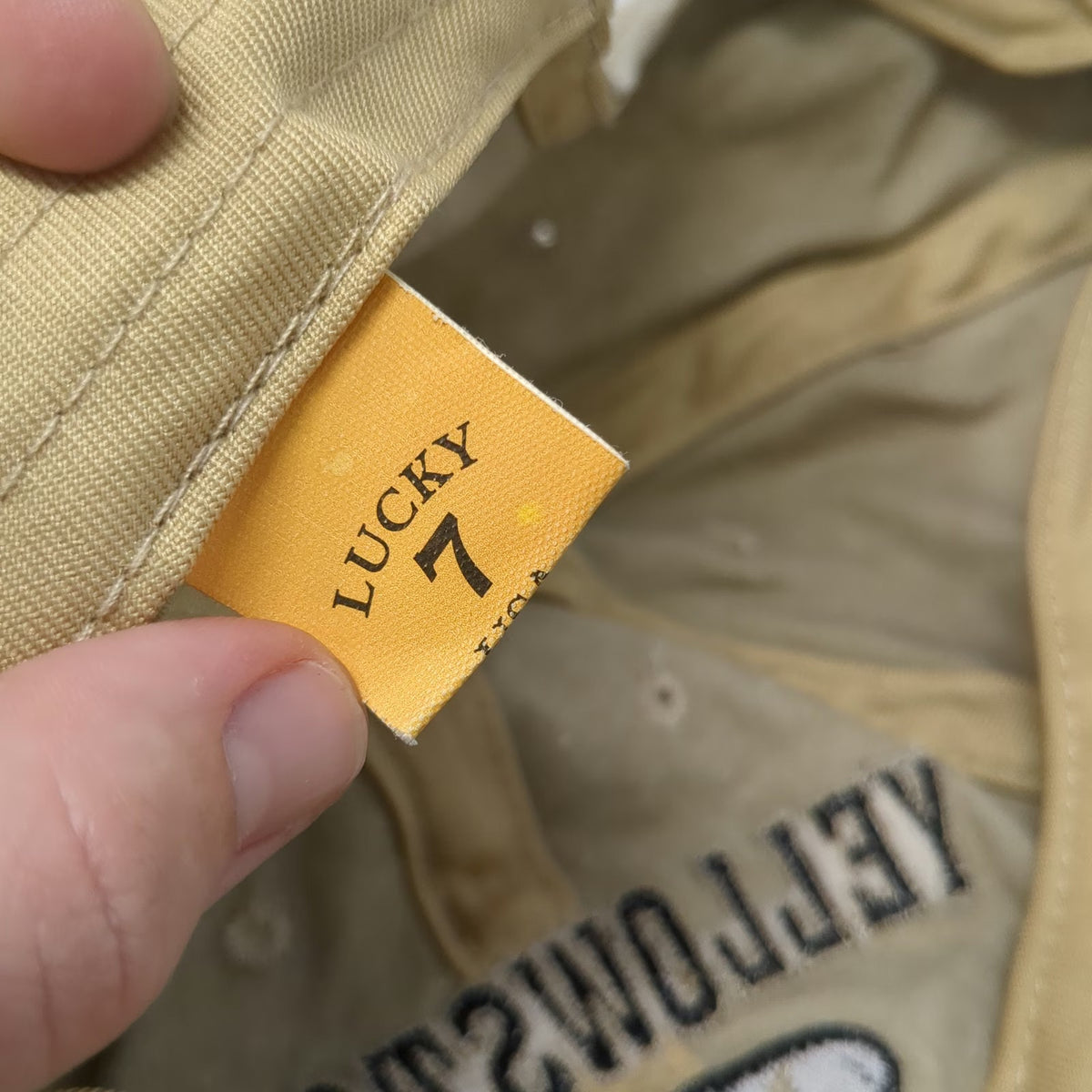 Lucky 7 Baseball Cap Beige One Size Yellowstone National Park Strapback hat 1872
