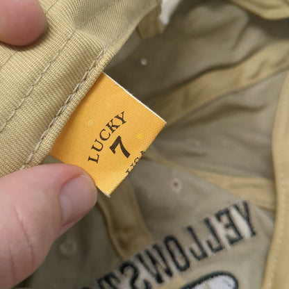 Lucky 7 Baseball Cap Beige One Size Yellowstone National Park Strapback hat 1872