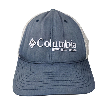 Columbia PFG Fitted Mesh Back Trucker Hat Blue One Size Colorblock Flexfit