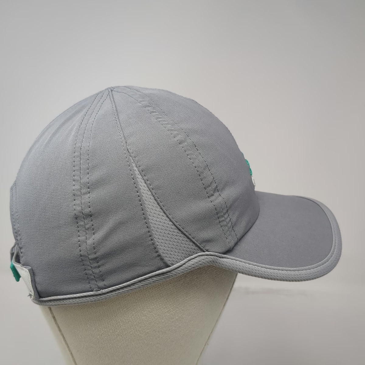 Adidas Baseball Cap Gray One Size Adizero Mesh Performance Running Strapback Hat
