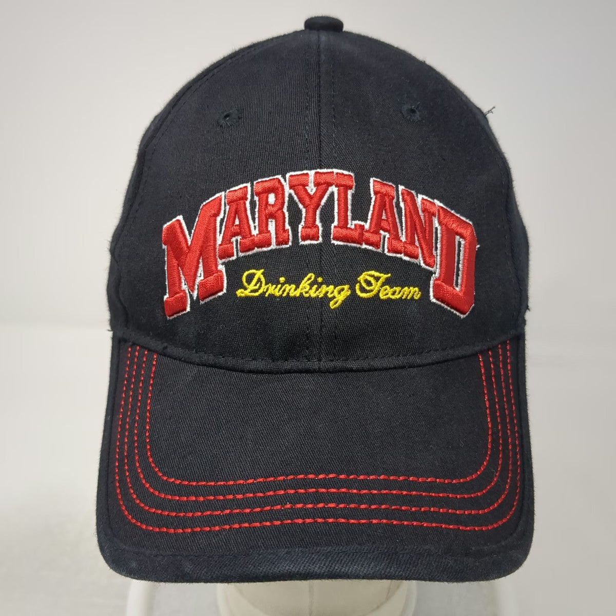 Black Maryland Drinking Team LED Light Baseball Cap One Size Fitted Champs Hat