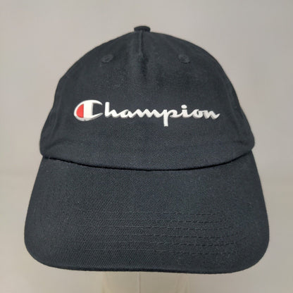 Champion Men's Slideback Hat Black Size OSFA 3D Logo 100% Cotton