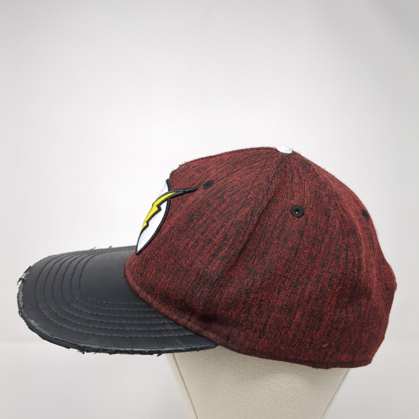 DC The Flash Snapback Hat Red One Size Adjustable Embroidered Vented Holes
