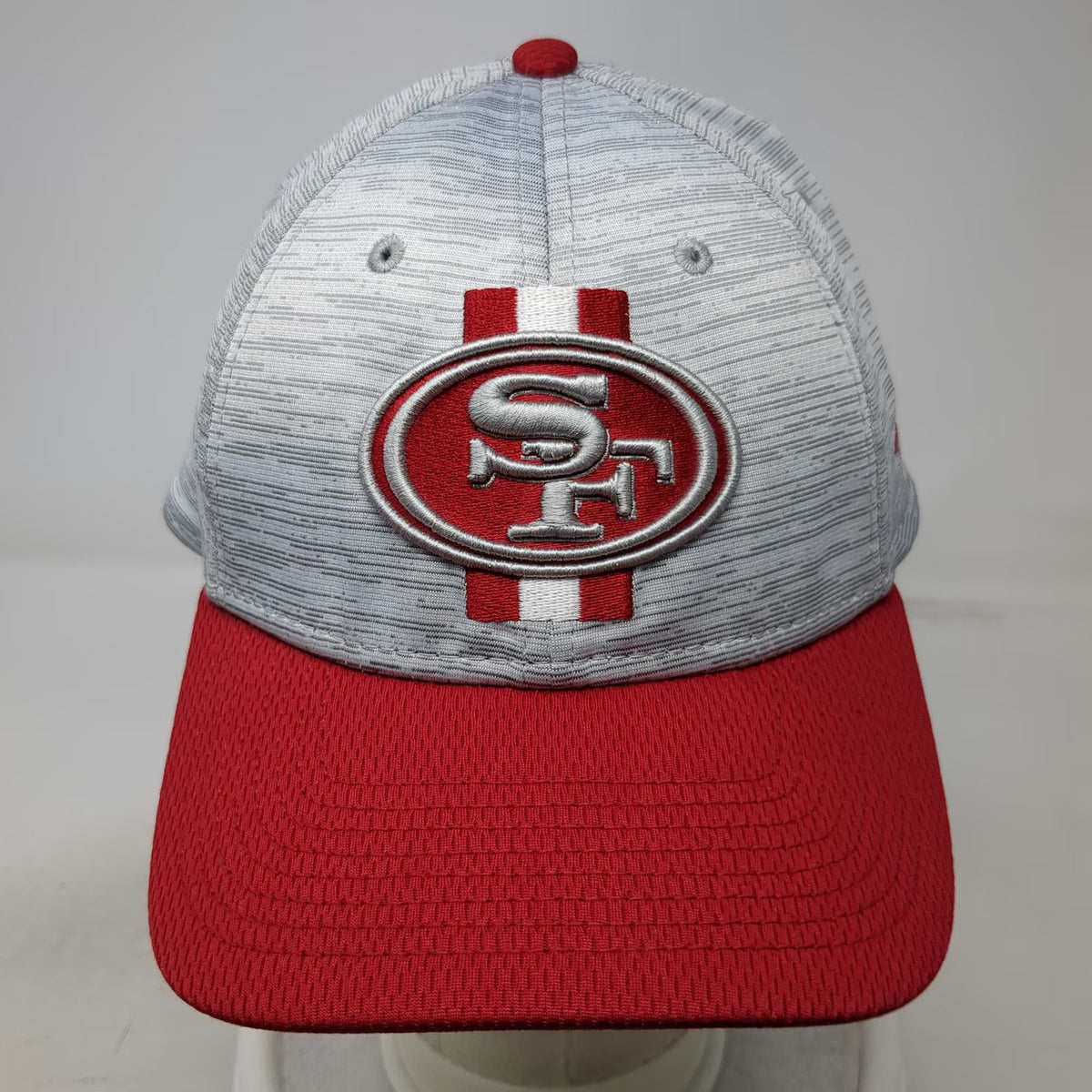 San Francisco 49ers NFL New Era Gray Red XL Hat 39THIRTY Stretch Fit Curved Brim
