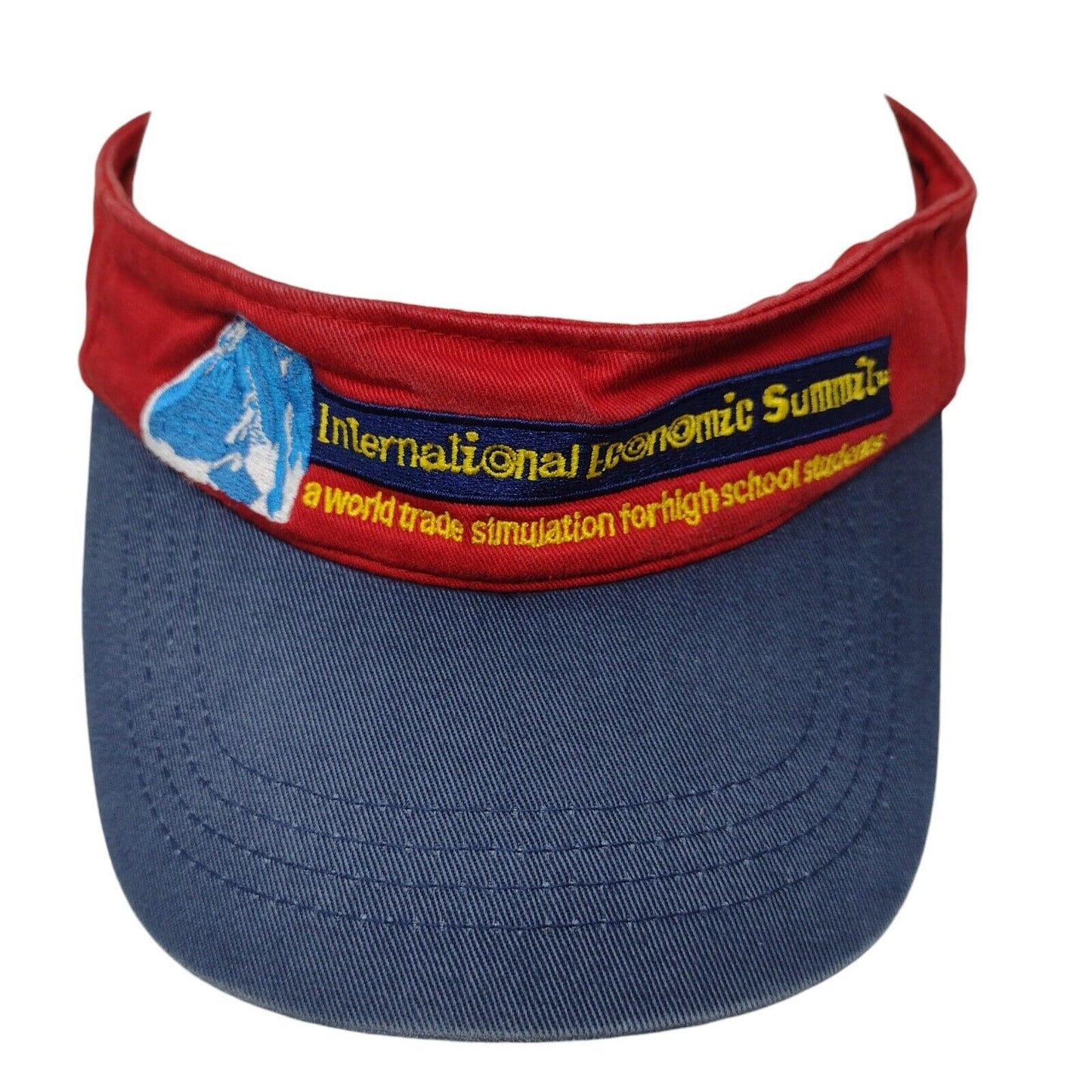 International Economic Summit Strapback Visor Hat Multi OSFA Colorblock
