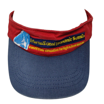 International Economic Summit Strapback Visor Hat Multi OSFA Colorblock