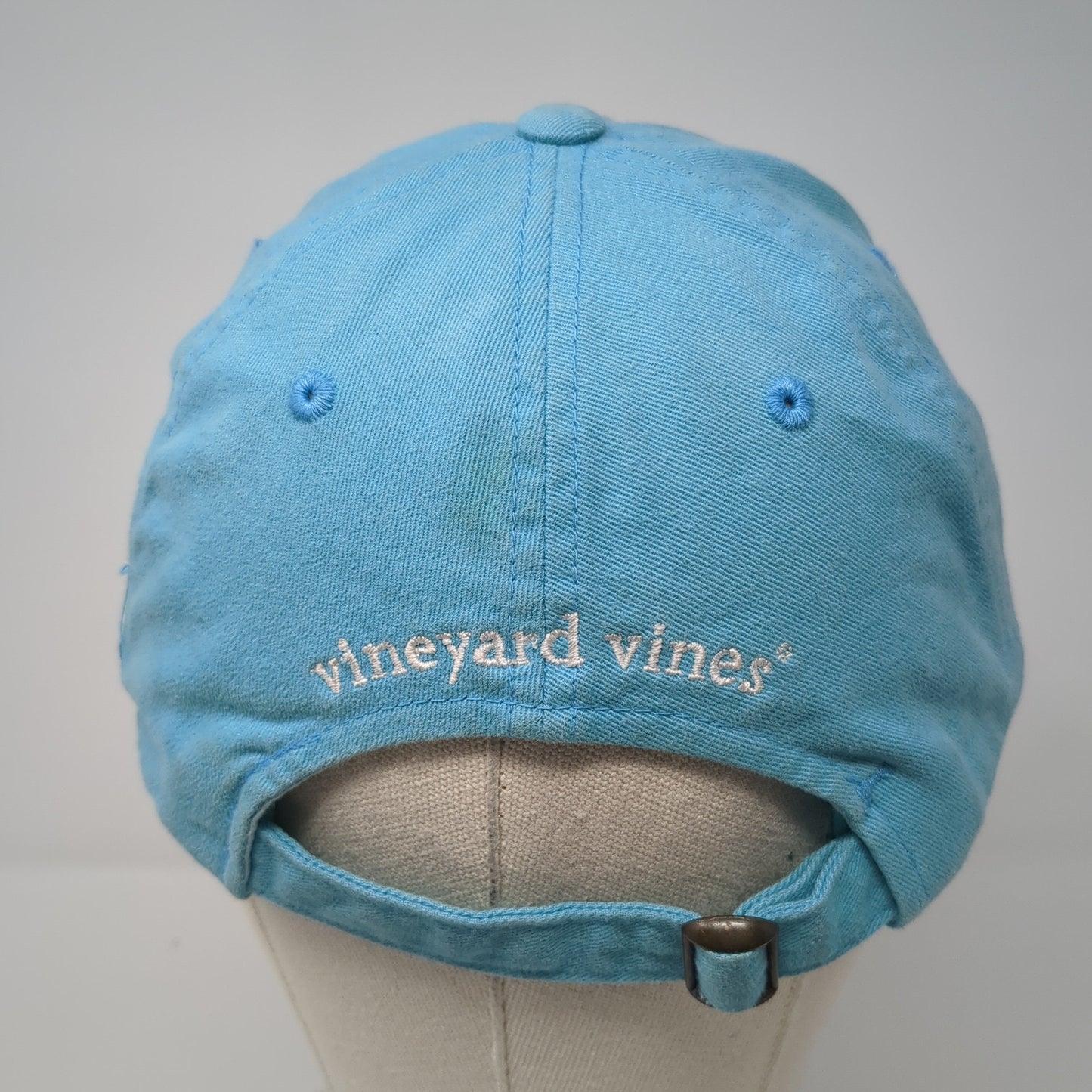 Whale Logo Slideback Hat Blue One Size Solid Adjustable Vineyard Vines