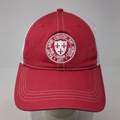 Saint Louis Country Day School Slideback Trucker Hat Red One Size 6 Panel