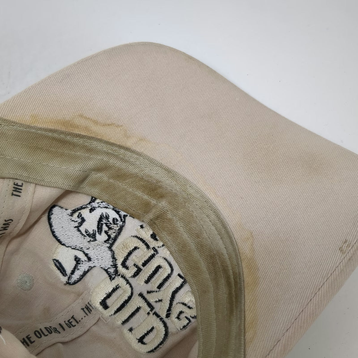 Old Guys Rule Baseball Cap Beige One Size John Wayne Cowboy Signature Quote Hat