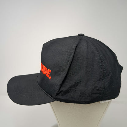 The Sportsman 5 Panel Hat Black Red Magnatude Snapback Rope Nylon Vintage