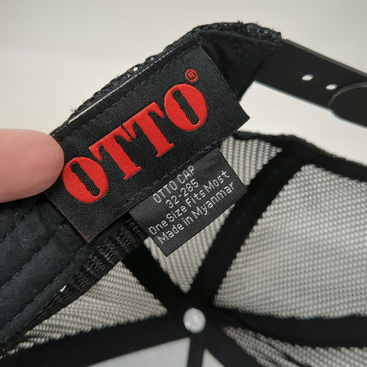 Otto Trucker Hat Black One Size Red DC Pub & Grill Graphic Patch Mesh Snapback