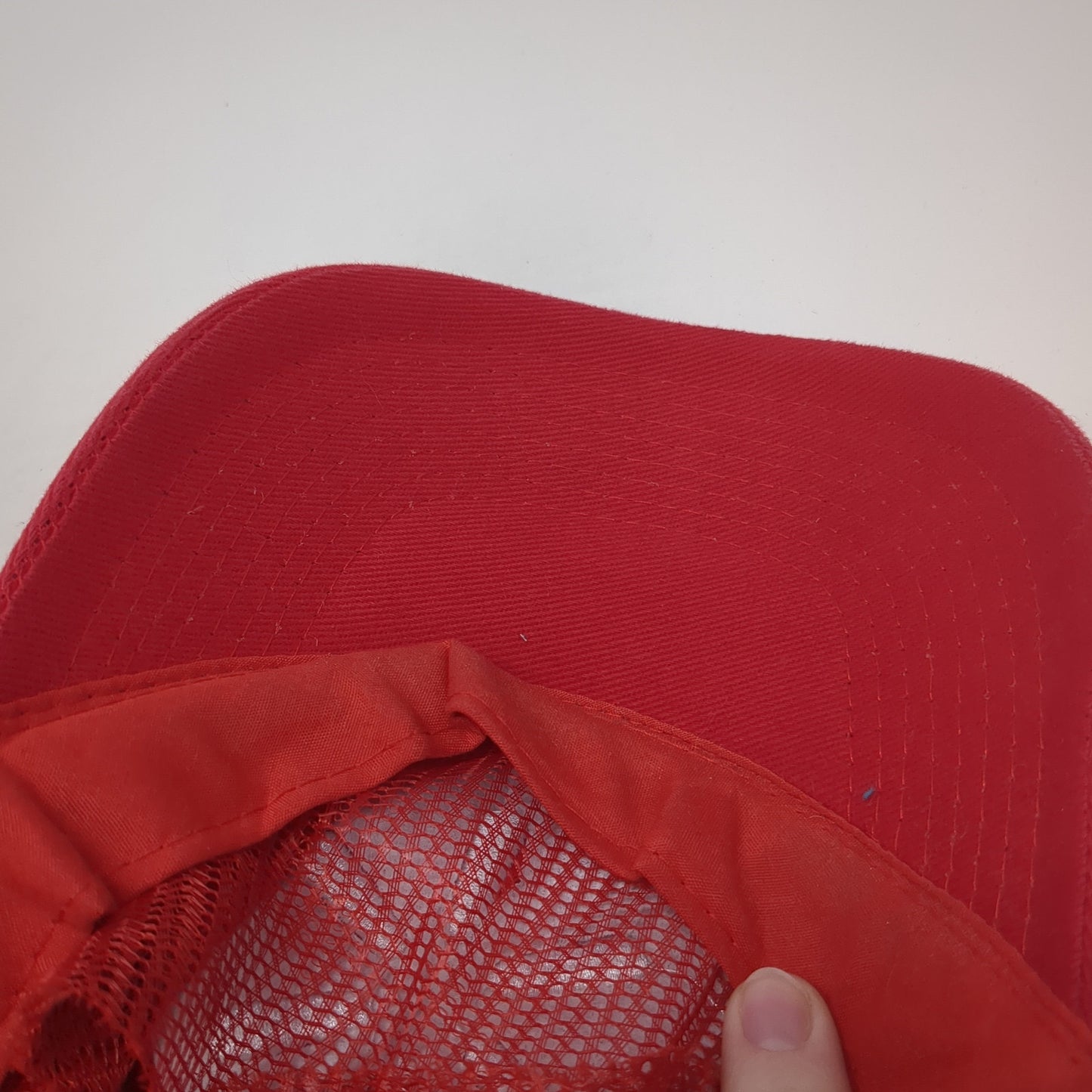 Walmart Santa Trucker Hat Red One Size Mesh Back Pom Pom Christmas