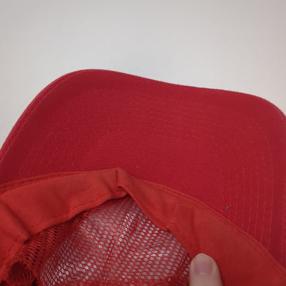 Walmart Santa Trucker Hat Red One Size Mesh Back Pom Pom Christmas