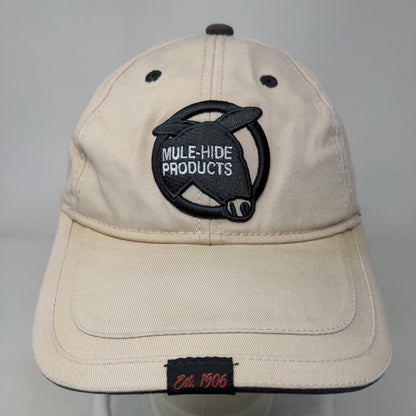 Mule-Hide Products Est. 1906 Strapback Hat Tan One Size Embroidered Logo