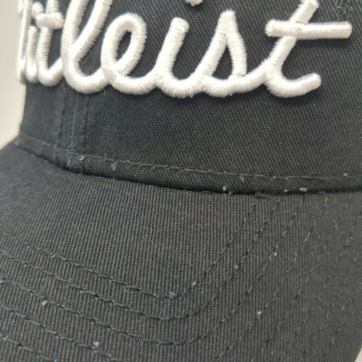 Titleist Baseball Cap Black L Mesh Back Pro V1 FootJoy FJ Stretch Fit Hat