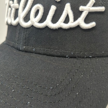 Titleist Baseball Cap Black L Mesh Back Pro V1 FootJoy FJ Stretch Fit Hat