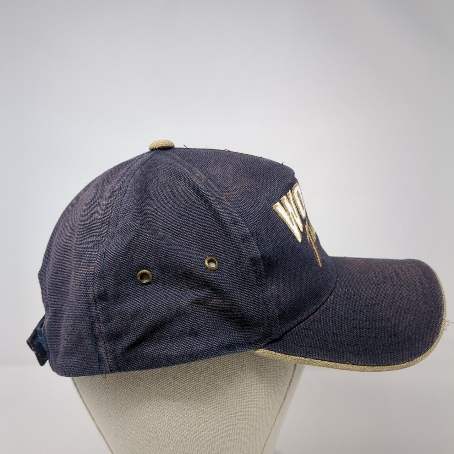 Woods Trucking Strapback Hat Blue One Size Adjustable Embroidered Cobra