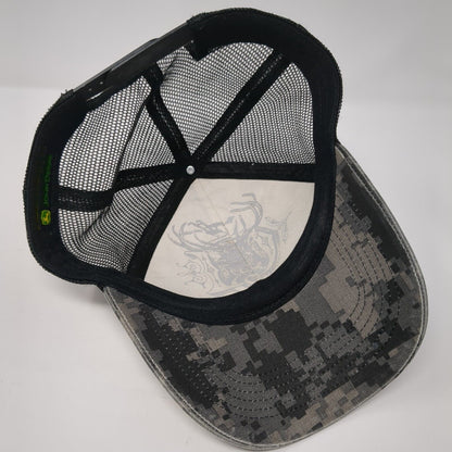 John Deere Snapback Mesh Back Trucker Hat Camo One Size Adjustable