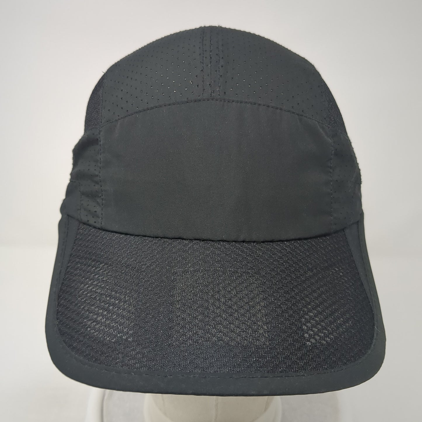 Unbranded Slideback 5 Panel Cap Black One Size Adjustable Breathable Blank