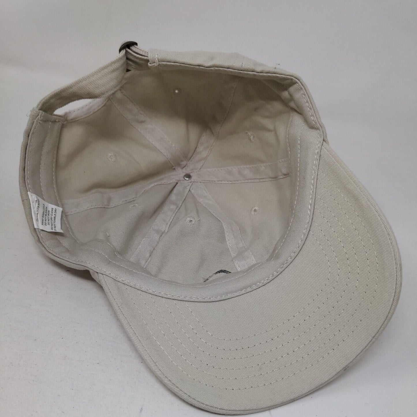 Trinity Slideback Hat Tan OSFM Embroidered Adjustable Solid 6 Panel