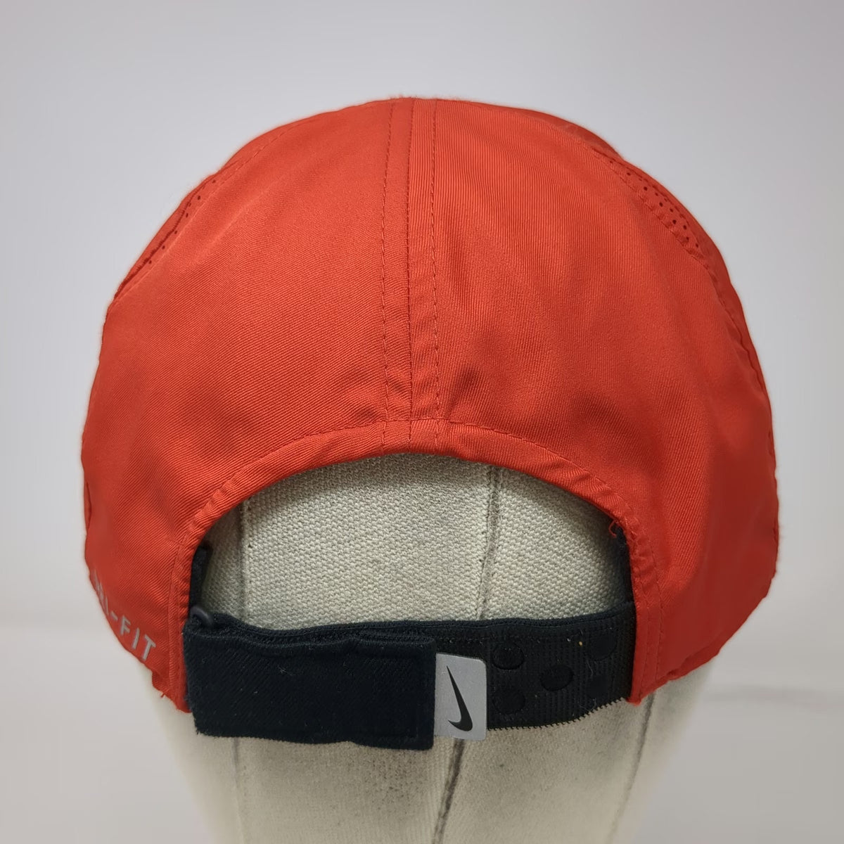 Nike Baseball Cap Orange One Size Featherlight Dri-FIT Strapback Running Hat