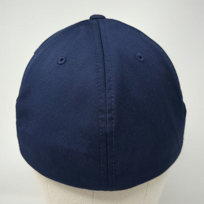 Sport-Tek Baseball Cap Blue M Flexfit Emerald Landscape Logo Embroidered Hat