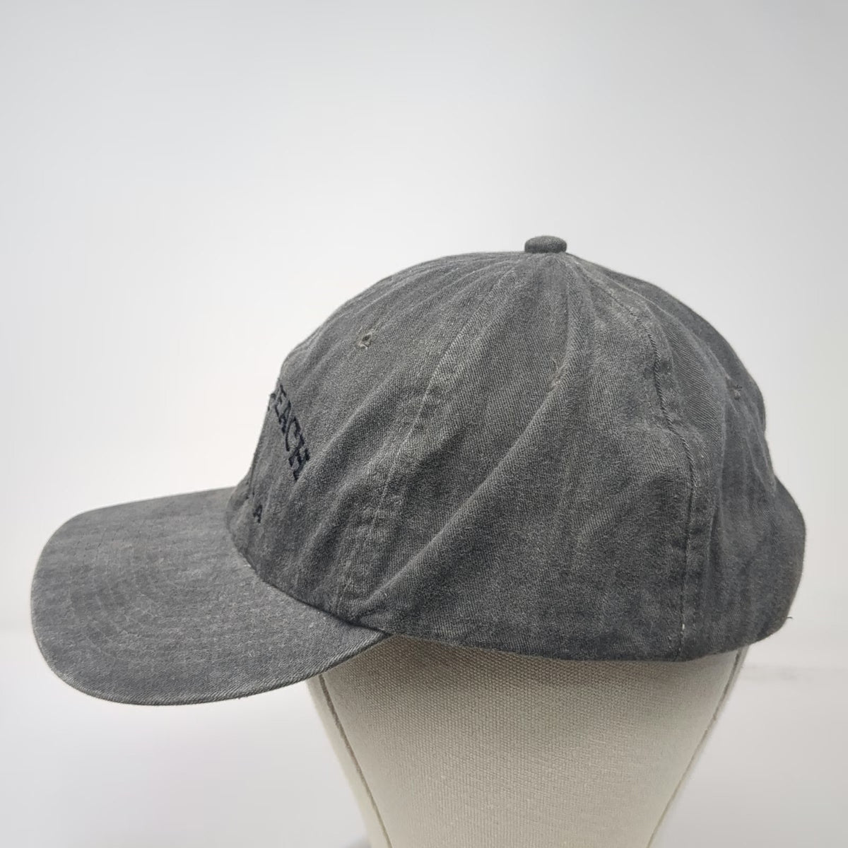 Cameo Baseball Cap Gray One Size Pacific Beach California Sailboat Buckle Hat