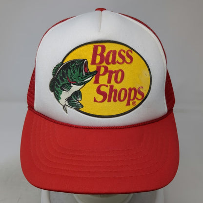 Bass Pro Shops Trucker Hat Red One Size Mesh Back Fishing Bass Logo