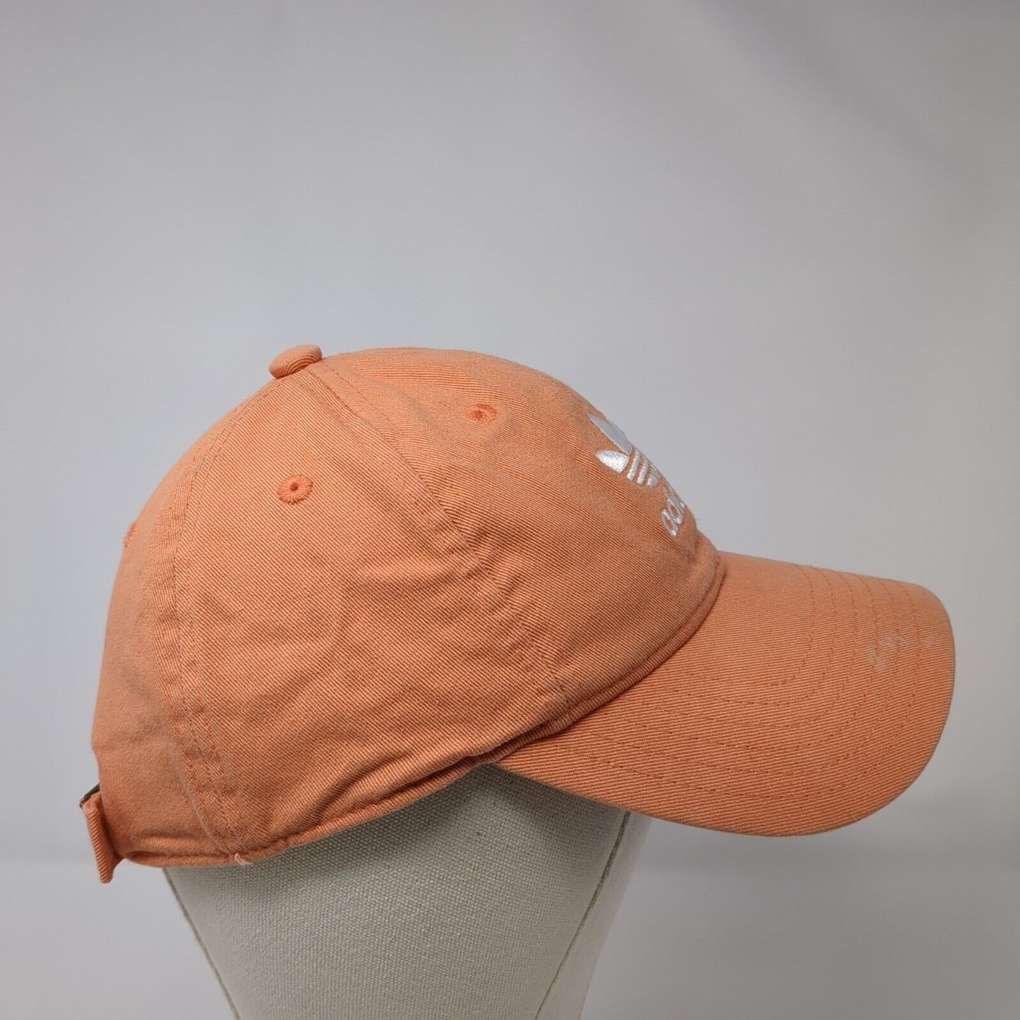 Adidas Slideback Hat Orange One Size Adjustable Embroidered 6 Panel Cotton