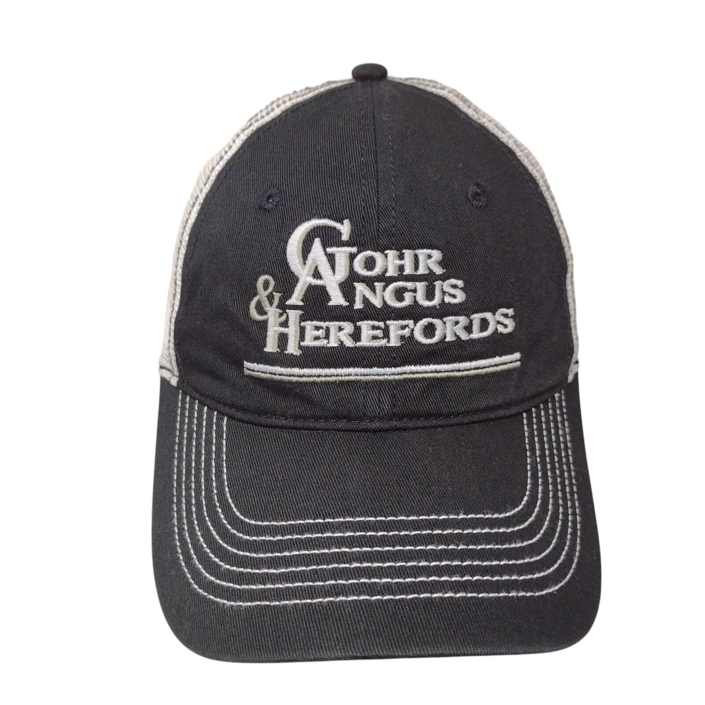 Gohr Angus & Herefords Strapback Trucker Hat Black One Size District Threads