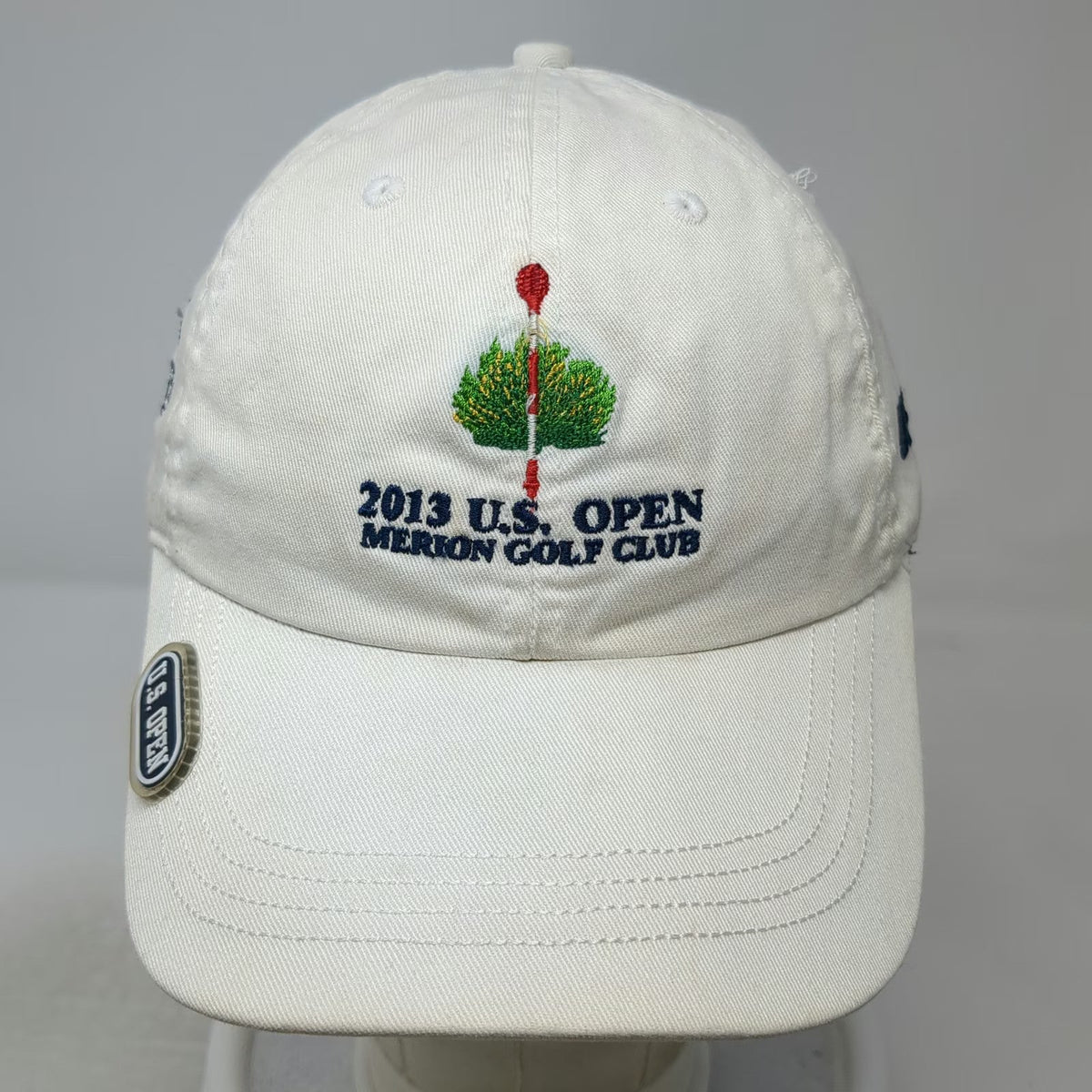 Ahead Baseball Cap White One Size 2013 US Open Merion Golf Club Ball Marker Hat