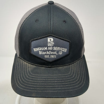 Richardson Trucker Hat Black One Size Snapback Mesh Bingham Ag Services Idaho