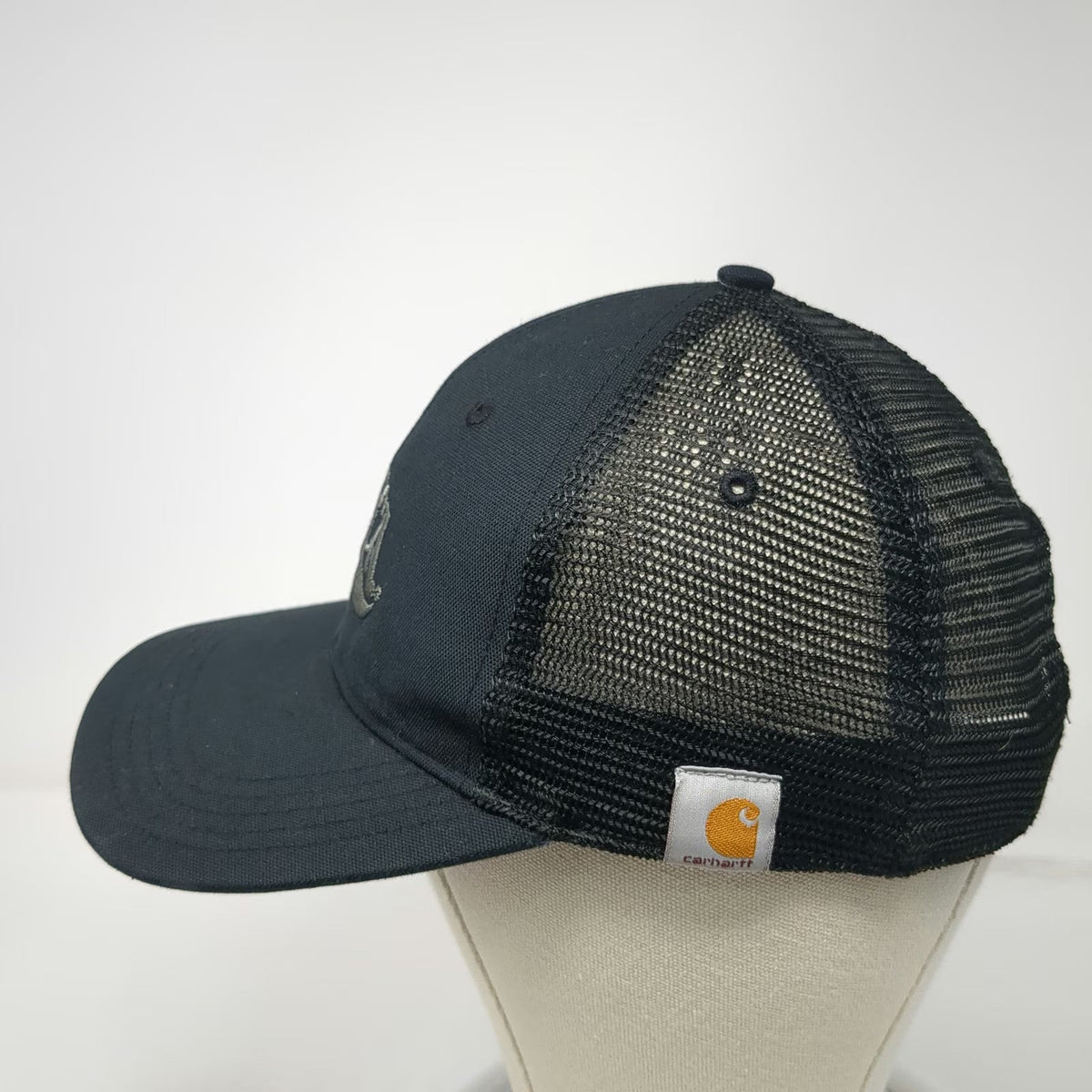 Carhartt Seneca Foods Black Trucker Hat One Size Mesh Snapback Corporate Logo