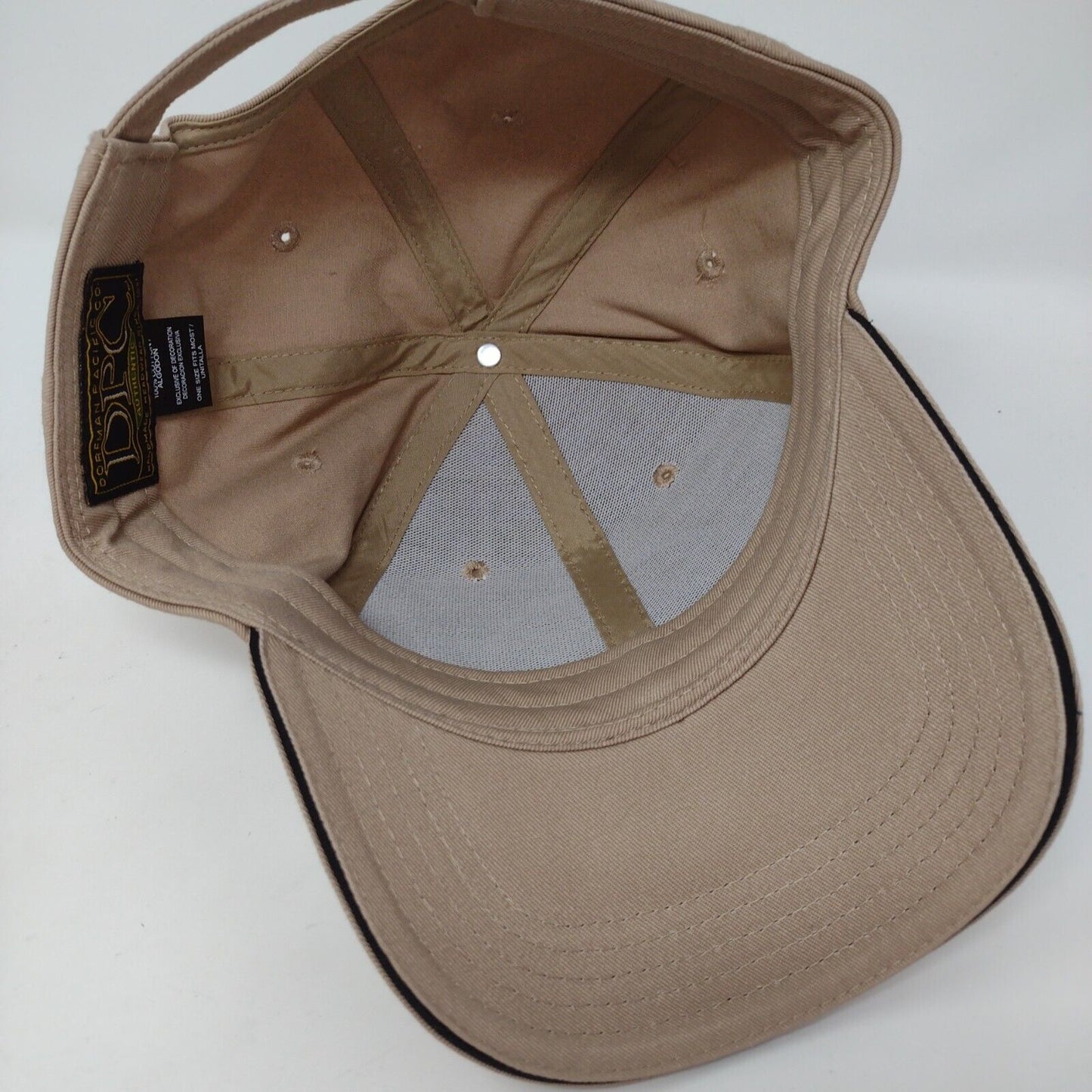 Depoe Bay OR Slideback Hat Tan OSFM Adjustable Embroidered Dorfman Pacific Co.
