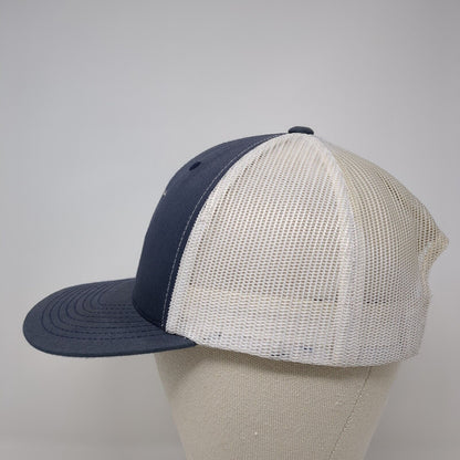 The Classics Yupoong Snapback Trucker Hat Blue One Size Adjustable Mesh Back