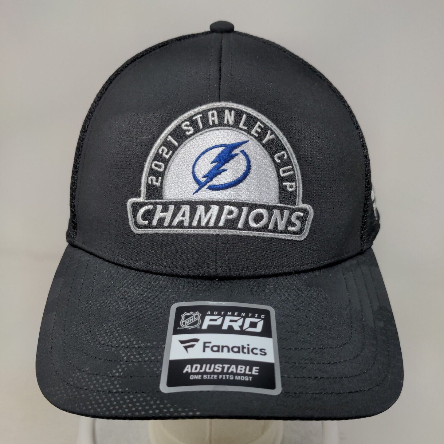 Tampa Bay Lightning Snapback Mesh Back Hat Black 2021 Stanley Cup Fanatics NHL