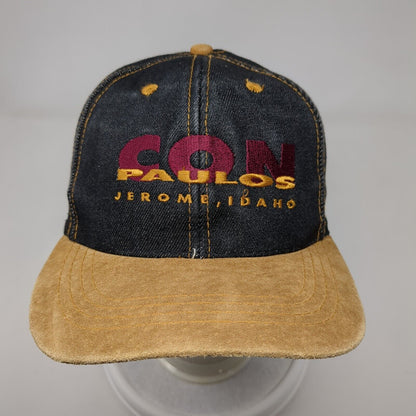 Con Paulos Slideback Hat Multi One Size Leather Strap Denim Otto