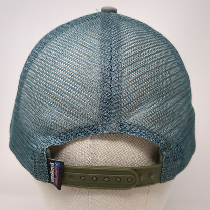 Patagonia Trucker Hat Brown Blue One Size Mesh Back Snapback Mountain Logo