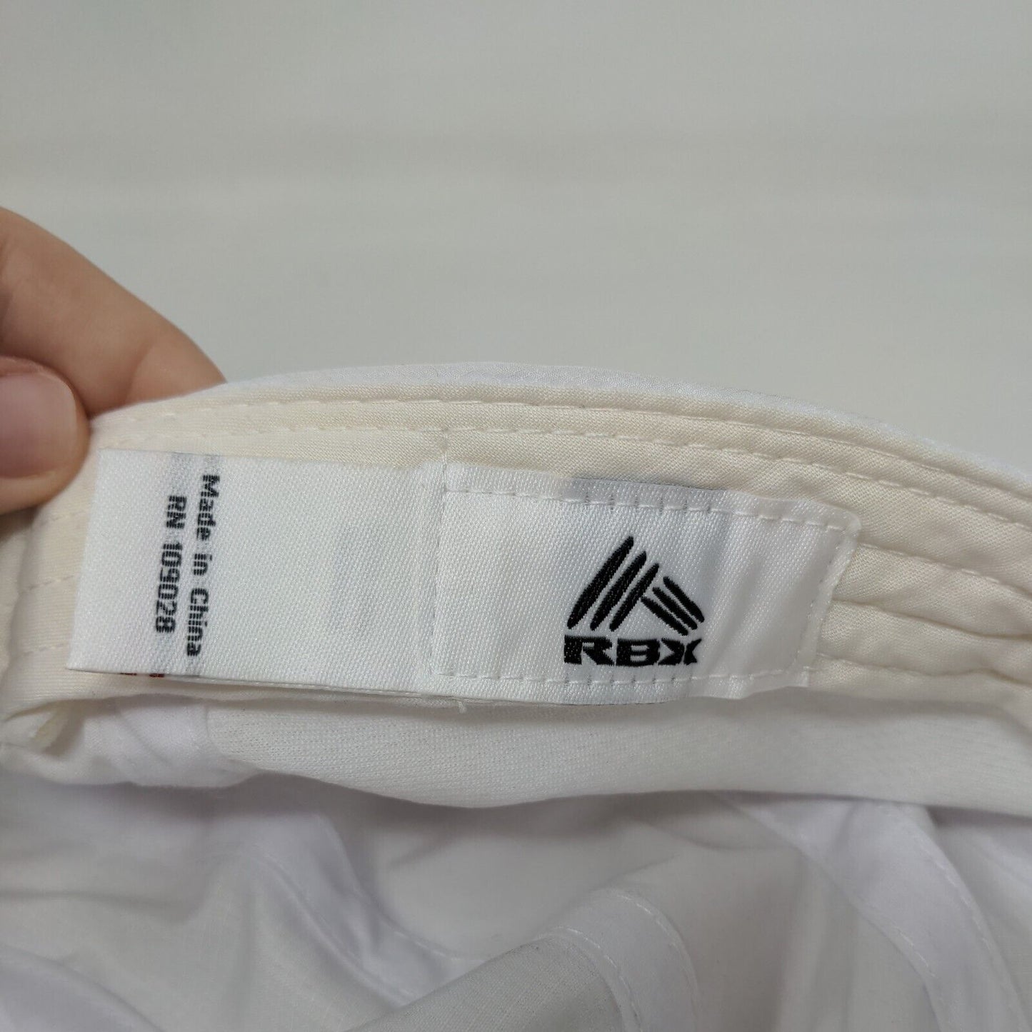 RBX Slideback Running Hat White One Size Adjustable Breathable Lightweight