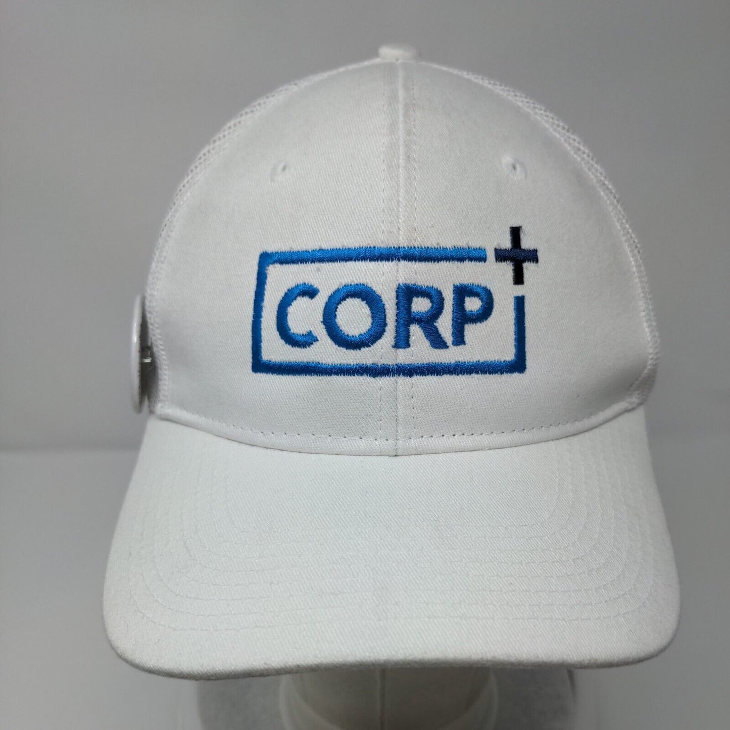Corp+ Motel Studio 6 Snapback Trucker Hat White One Size Mesh Back