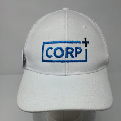 Corp+ Motel Studio 6 Snapback Trucker Hat White One Size Mesh Back
