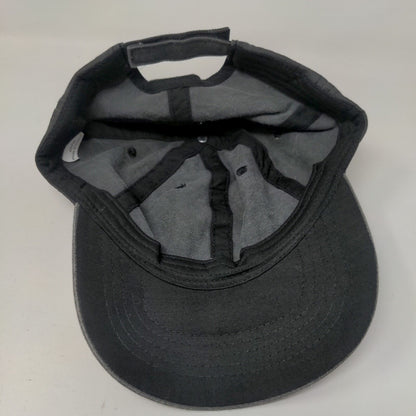 Unbranded Strapback Hat Gray OSFM Adjustable Vented Holes 6 Panel Blank