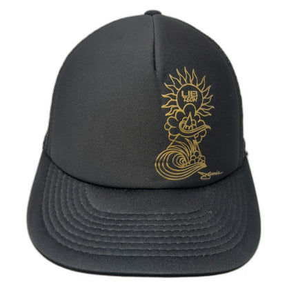 Lib Tech Trucker Hat Black One Size 20 Year Anniversary Gold Graphic Snapback