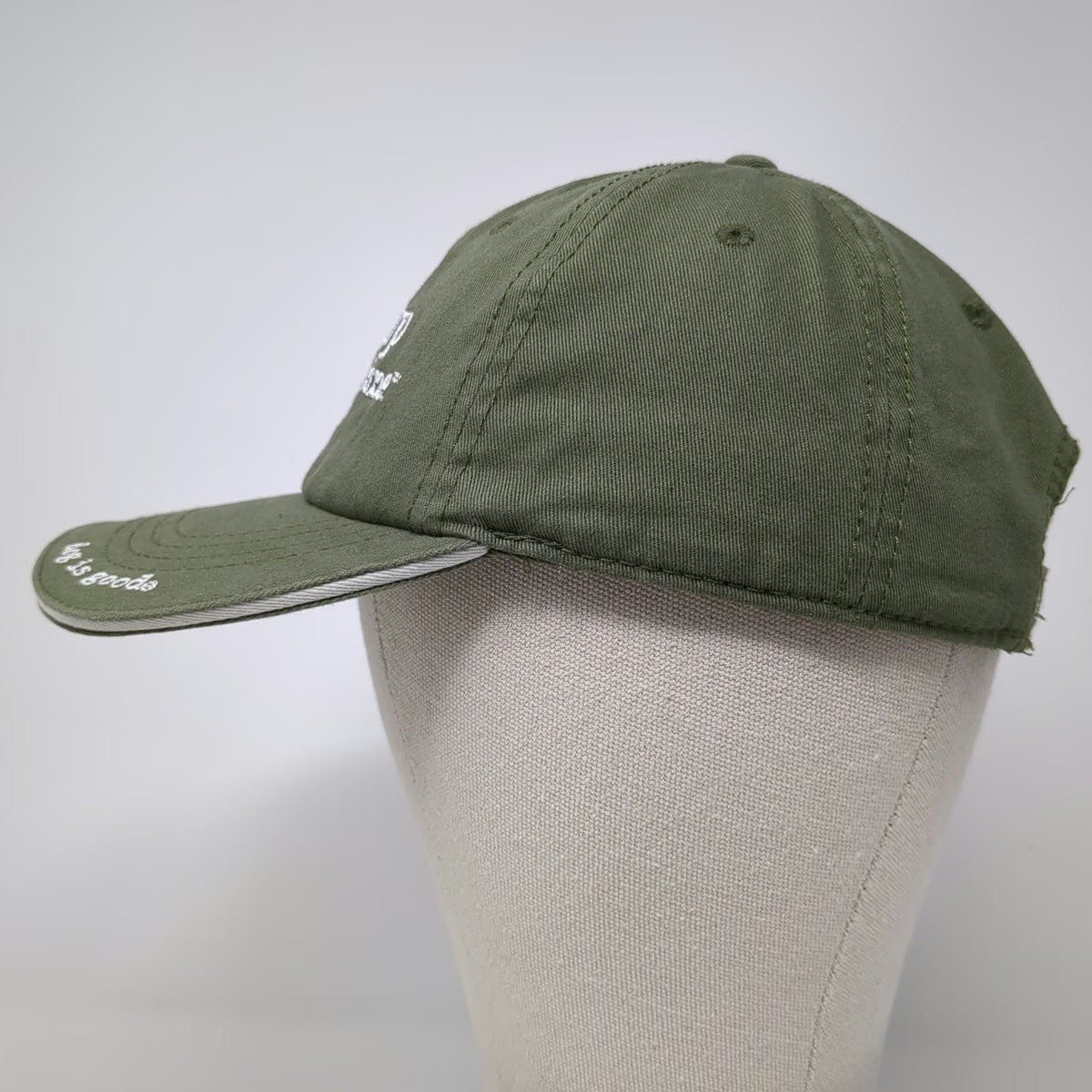 Dog is Good Baseball Cap Green One Size Camp Alone Hot Dog Fire Strapback Hat