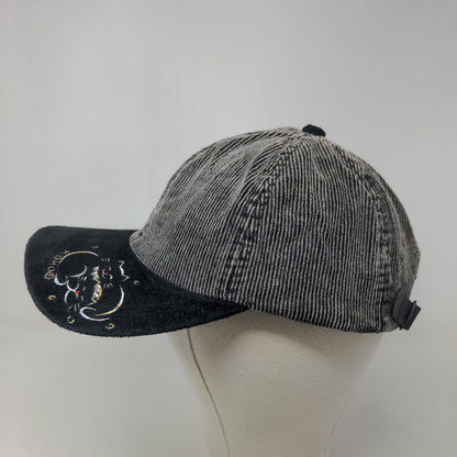 KP Women's Slideback Corduroy Hat Gray Embroidered Cat Logo Cotton