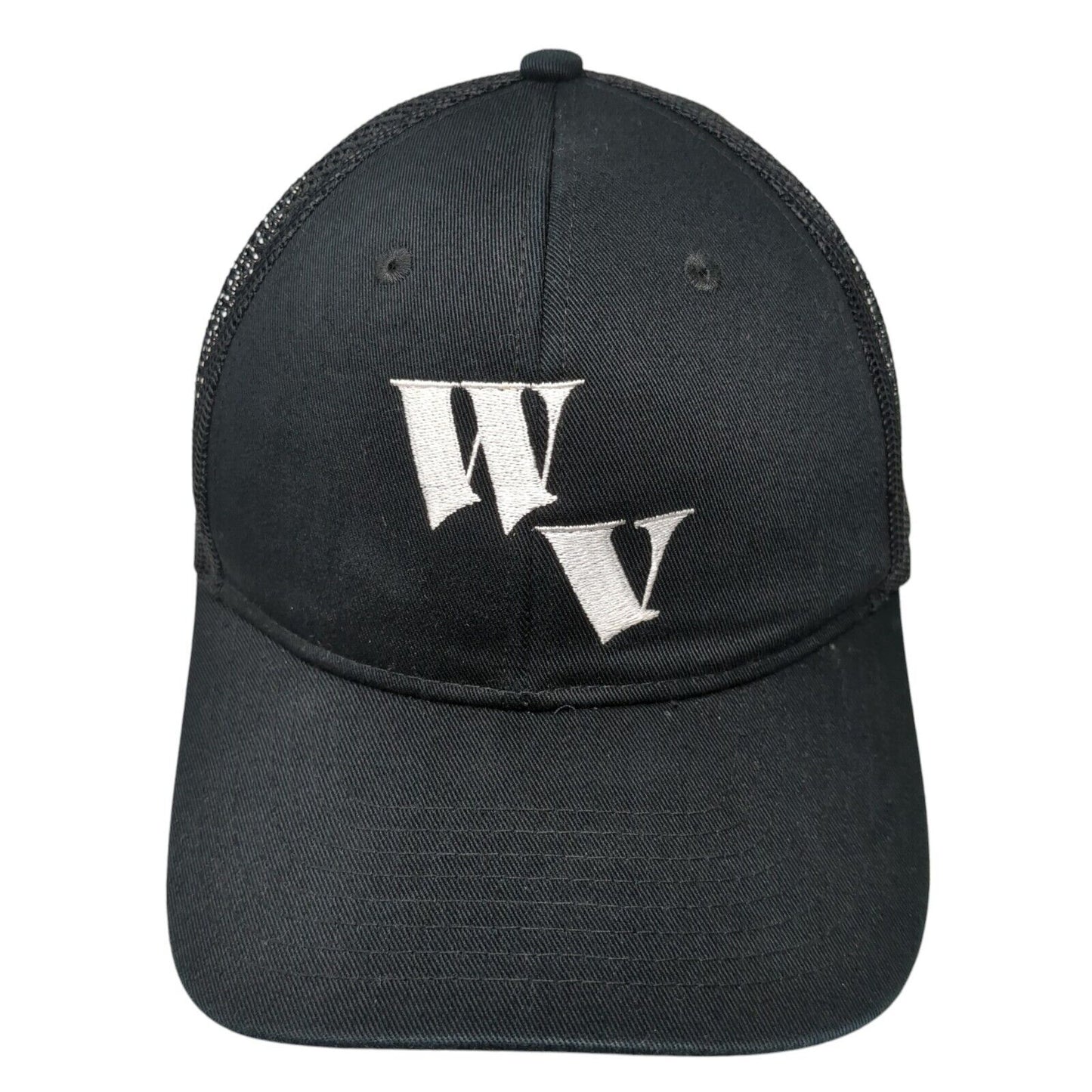 WV Mesh Back Trucker Hat Black One Size Embroidered Port Authority