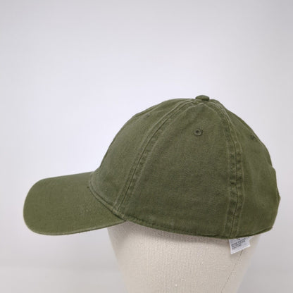 Old Navy Slideback Hat Green One Size Adjustable Vented Holes 6 Panel Blank