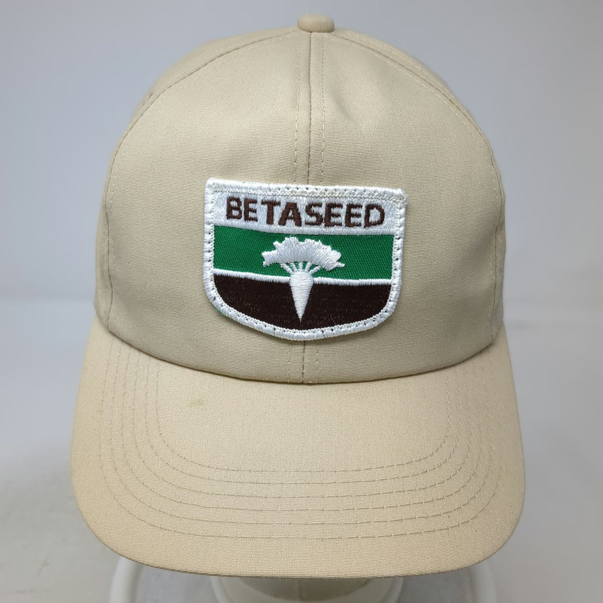 K-Products Snapback Beige Hat Vintage Agriculture Betaseed Sugar Beet USA Made