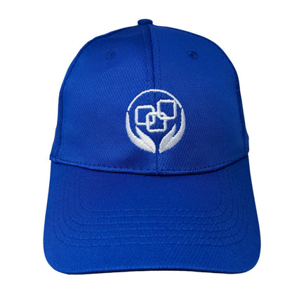 Unbranded Strapback Hat Blue One Size Adjustable Embroidered Vented Holes