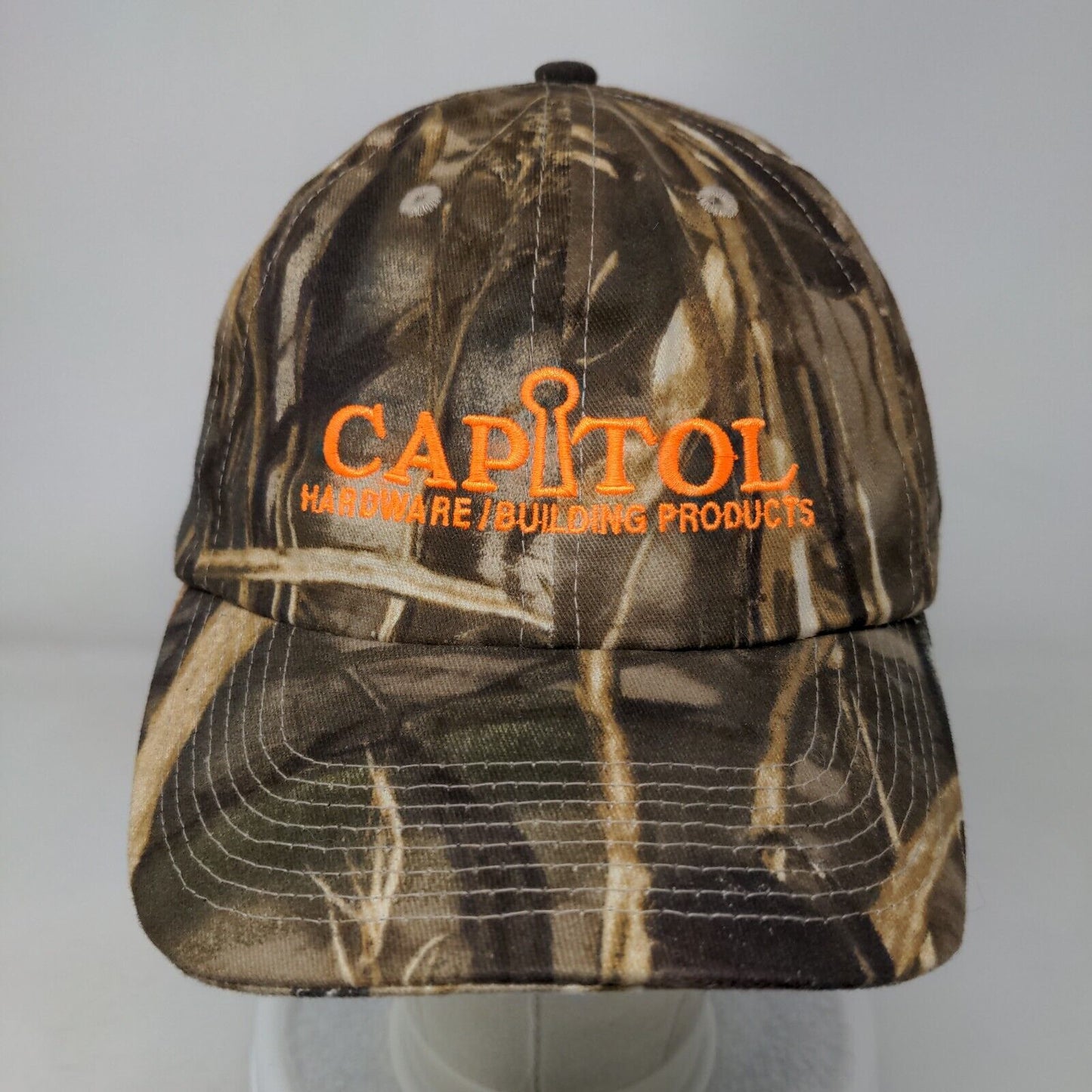 Capitol Hardware Strapback Hat Camo One Size Embroidered Chipola